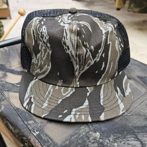 Vintage Gray Tigerstripe Mesh back, snapback cap